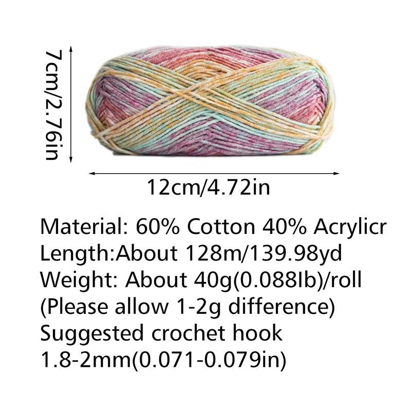 40g/Roll Silk Thread Bag Doll Gradient Color Handmade Woven Duan Dyed Yarn Soft Crocheting DIY Crafting For Sweater Hat Scarf