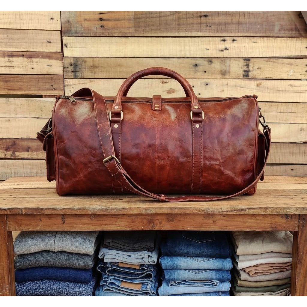 Skórzana torba marynarska, ręcznie robiona skórzana torba weekendowa, torba na siłownię, torba podróżna na wakacje, skórzana torba podróżna, torba nocna, skórzany pokrowiec