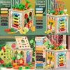 Wooden Peg Puzzle Toy With Matching And Counting Features For Kids Developmental Play