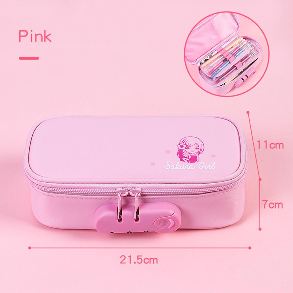 Estuche de Lápices con Cerradura de Gran Capacidad Estuche de Lápices Antirrobo Estuche de Lápices Escolar