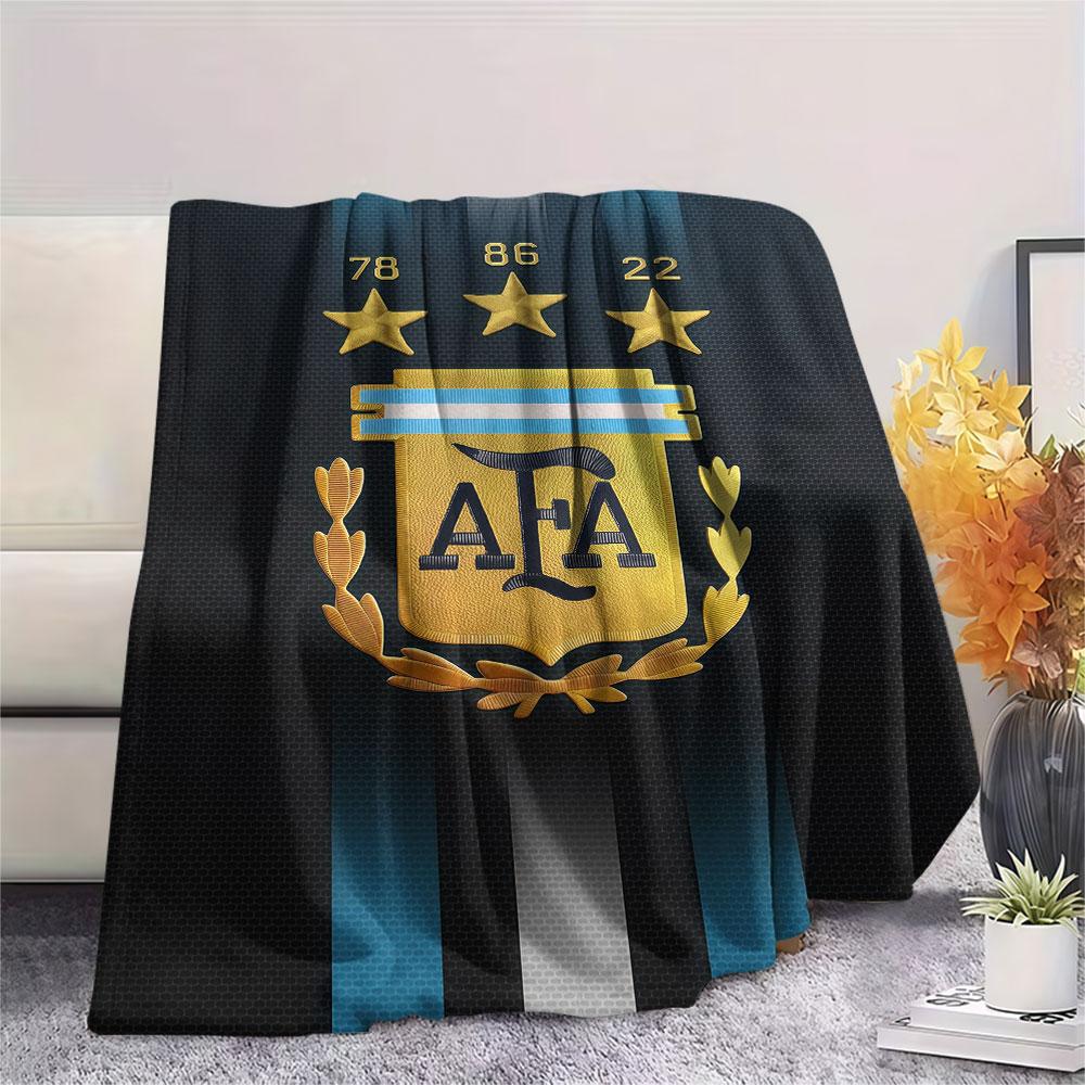 1PC Messi Patterned Flannel Blanket Suitable For All Seasons for Home Decor Warmth and Comfort Gifts Holiday Present