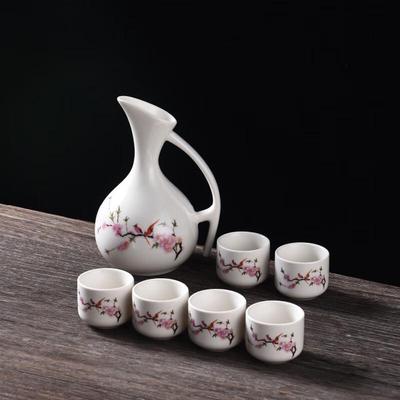 Changqi Keramik Halbmondtopf Weinset mit 6 Tassen