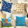 Cartoon BBlippi Cushion Cover Pillow Case Antidustmite Pillowcase Silky Short Plush Sofa Cushion Cover Hot
