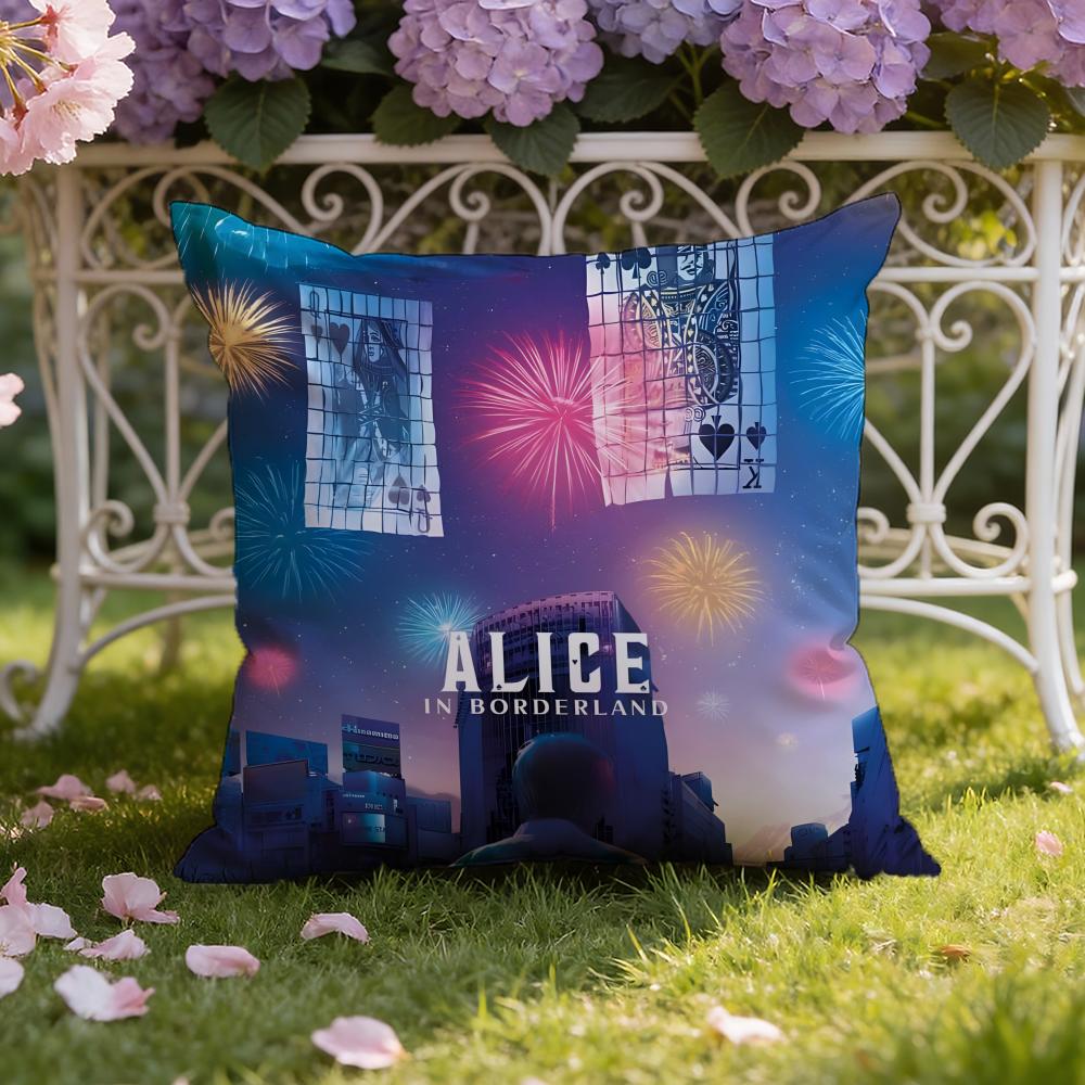 Korean TV A-Alice In B-Borderland Cushion Cover Home & Car Dual-Scene Pillow Cover: Reversible for Premium Comfort