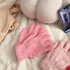 1Pair Anti Pilling Student Cute Writing Warm Gloves Gift Winter Fashion Coral Fleece Practicality Touchscreen Gloves Minimalist
