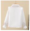 Girls' White Long Sleeve Shirt - Spring/Autumn 2025 Collection for Children