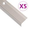 L-shaped Stair Nosing 5 Pcs Aluminum 100cm Champagne