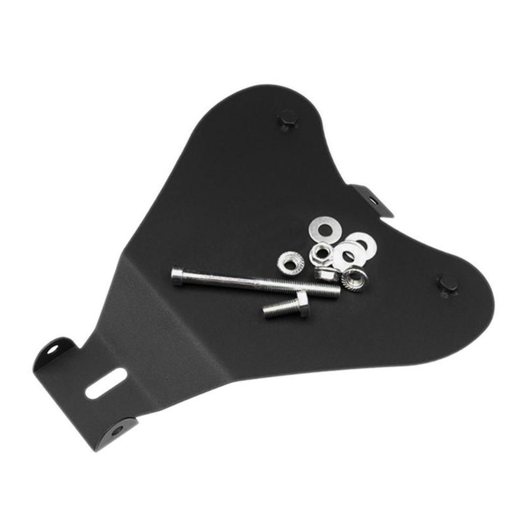 Steel Motorcycle Seat Base Plate Assembly For Custom Bikes Rust Resistant Black Finish Pre Drilled Mounting Holes Fits V