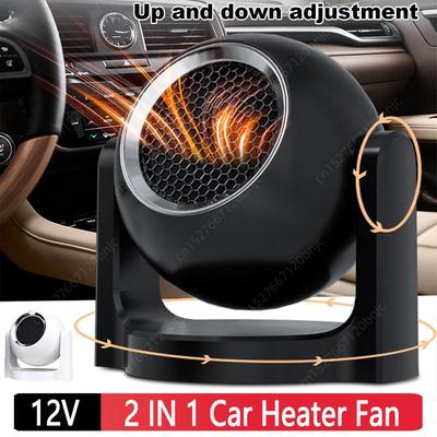 12V 120W Heater Fan 2 In 1 Car Windshield Heater Fast Heating Cooling Fan 360 Degree Rotation Portable Windshield Defroster