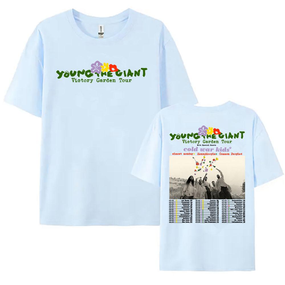 Young The Giant Victory Garden Tour 2026 T-Shirt Sommer Rundhals Kurzarm Damen T-Shirts Lässig Unisex T-Shirts Oberseite Druck