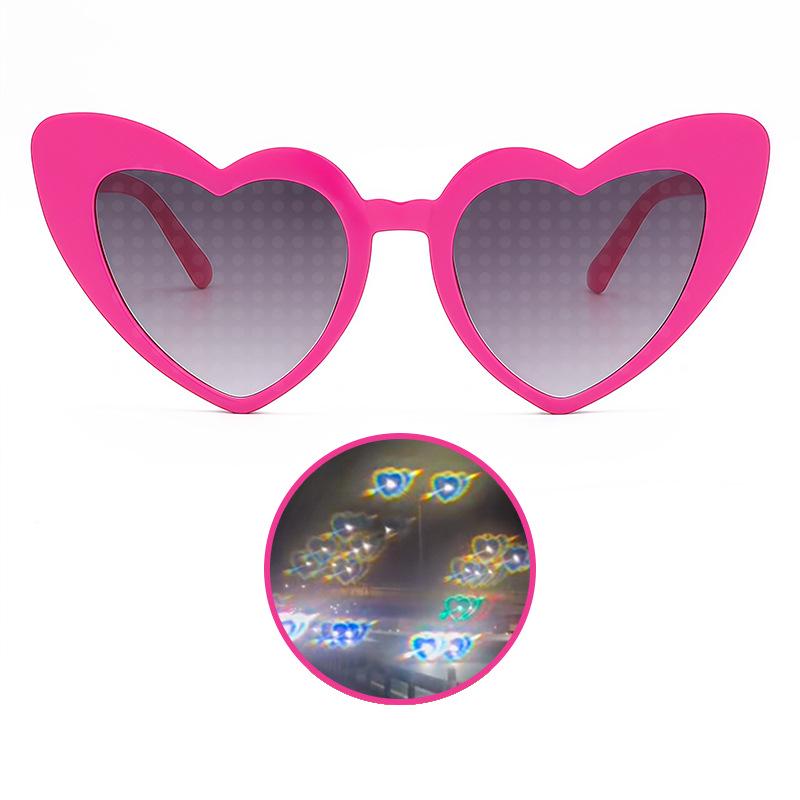 Heart Effect Night Glasses - Trendy Douyin Style Romantic Sunglasses for Women