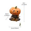 Pumpkins Scarecrows Fishing Figurine Cute Smile Pumpkins Head Fishers Sculpture Outdoor Garden Statue for Halloween