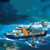 Urban Street Scene Polar Expedition Ship Ocean Exploration Team Small-Particle Building Block Toy