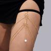 1 Women's European And American Trendy Multi-layer Chain Tassel Elastic Rope Thigh Chain Nightclub holiday Party Gift-4040