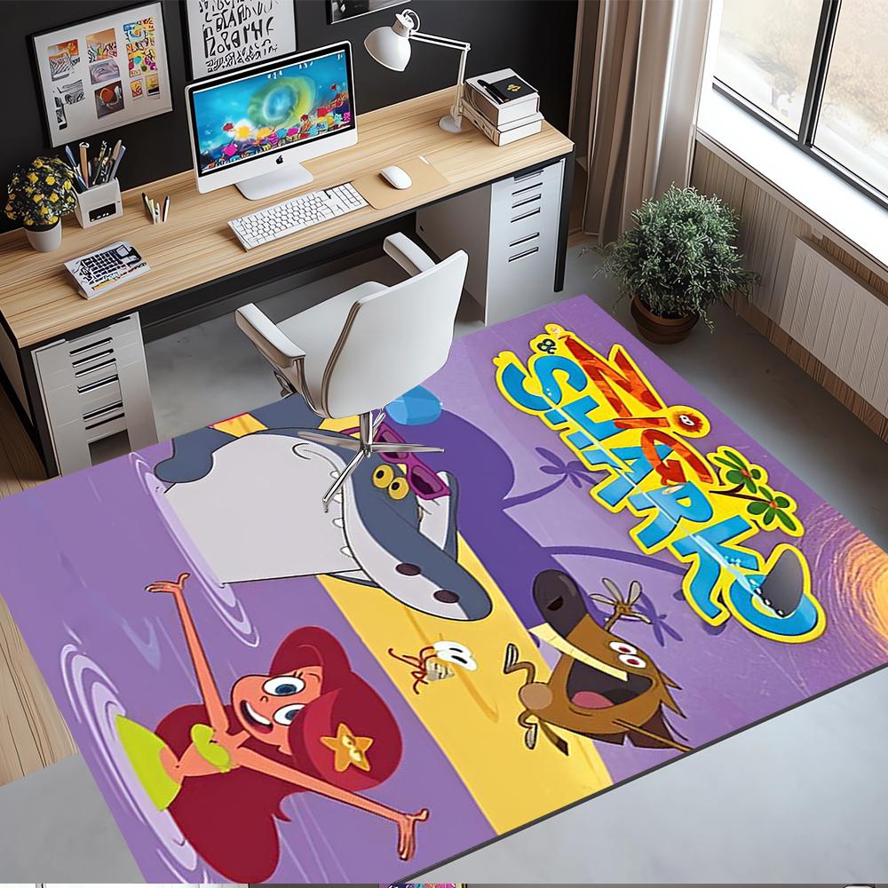 Zig & Sharko Printed Carpet Rug for Office Chair Living Room Bedroom Kitchen Room Decor Gifts