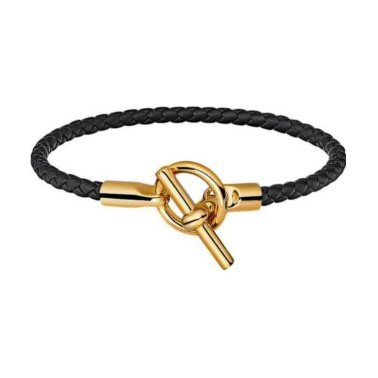 

Браслет Hermes з плетеними деталями Жіночі браслети Чорний H071681F Box+Shopping Bag,T2