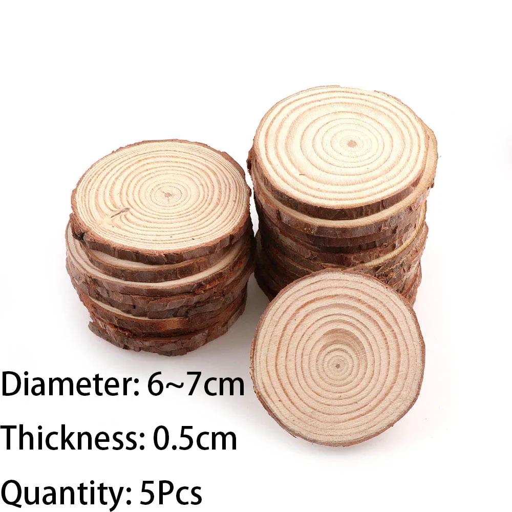 3-16CM/1-10pz Spesse Naturali Pino Rotonde Non Rifinite Fette di Legno Cerchi Con Corteccia d'Albero Dischi di Tronco Artigianato Fai da Te Matrimonio Festa Pittura