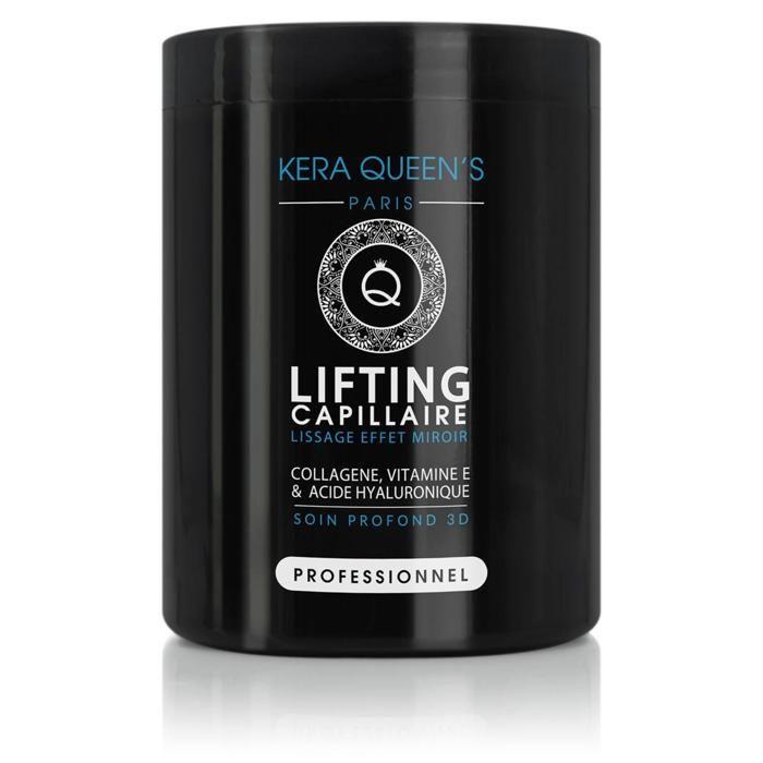 Soin Capillaire - Kera Queen's - Collagène & Acide Hyaluronique - 1000ml - Cheveux Fins - Sans Sulfate