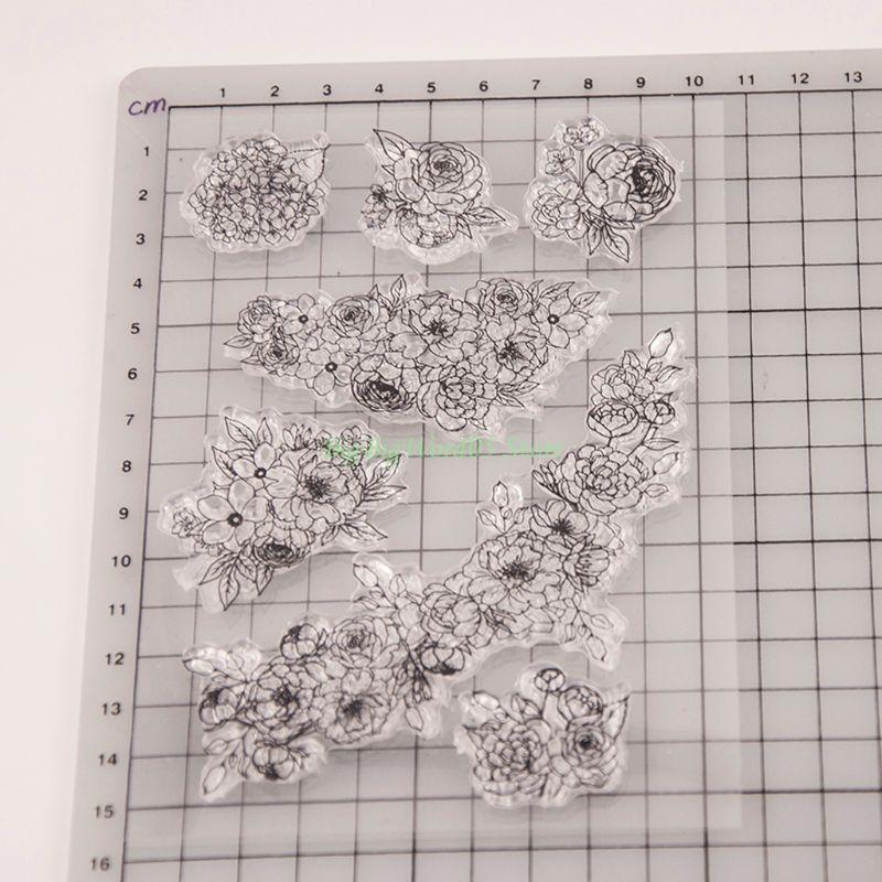 24TE Flower Vine Clear Stamp Seal Stamps Greeting Card Invitation Card for Home Festival Family DIY Embossing Crafts Supply
