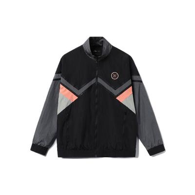 Li Ning Wade Series Color Block Gewebte Lockere Sportjacke Herren Jacken Schwarz AJDR375-1