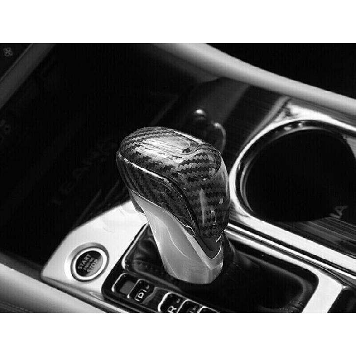 Carbon Fiber Center Console Gearbox Knob Cover For Nissan Altima Teana -2024