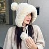 Thickened and Velvet Warm Hat, Winter Double-layer Outdoor Ear Protection, Cold and Windproof Knitted Hat, Women's Wool Hat