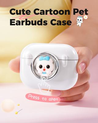 Oatsbasf Magnetische Niedliche Kopfhörer-Accessoires Schutzhülle 3D Cartoon Zum Öffnen Drücken Pop-Top Kopfhörerhülle für AirPods Pro 3