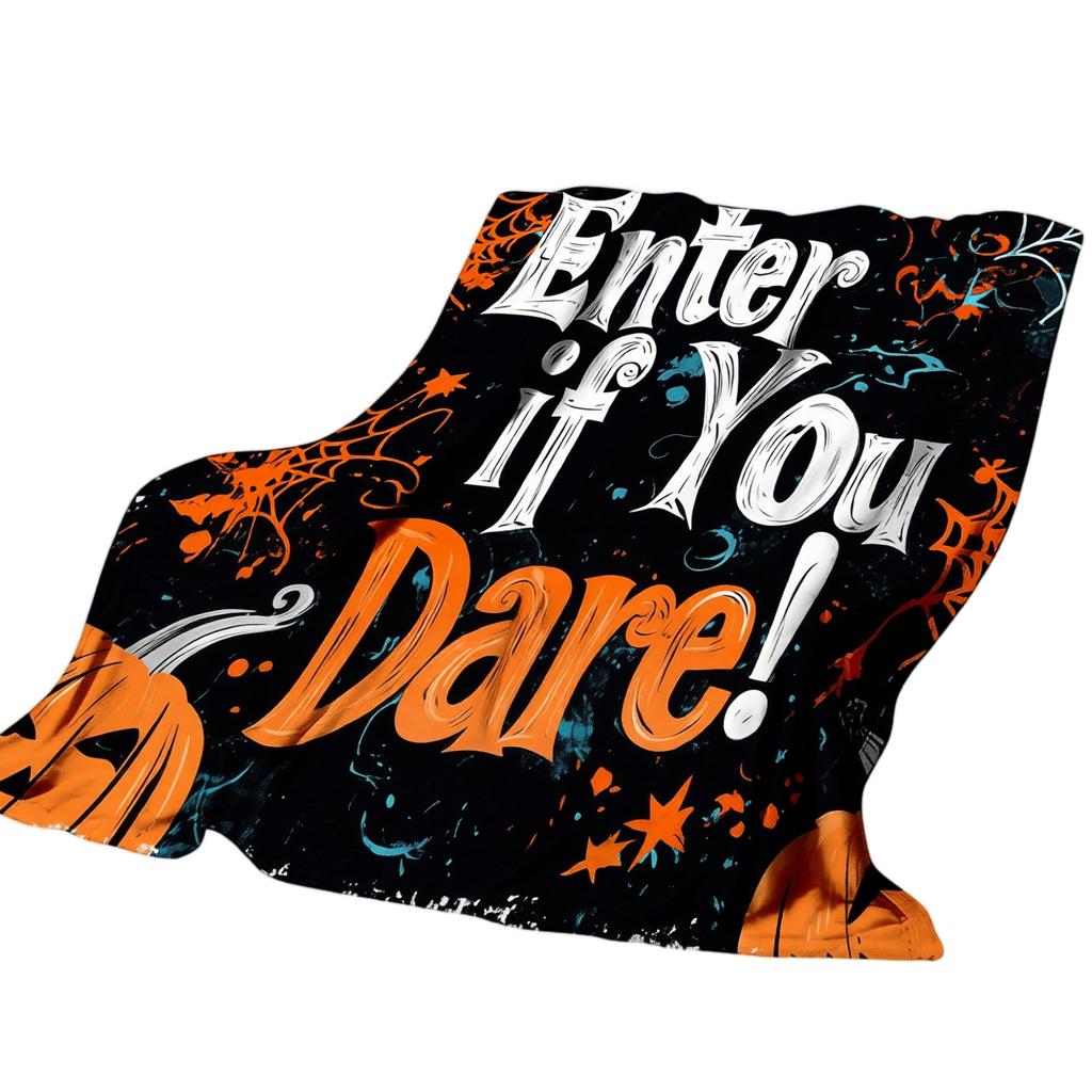 Halloween Flannel Throw Blanket for Couch, Cozy Holiday Decor for Bed and Sofa