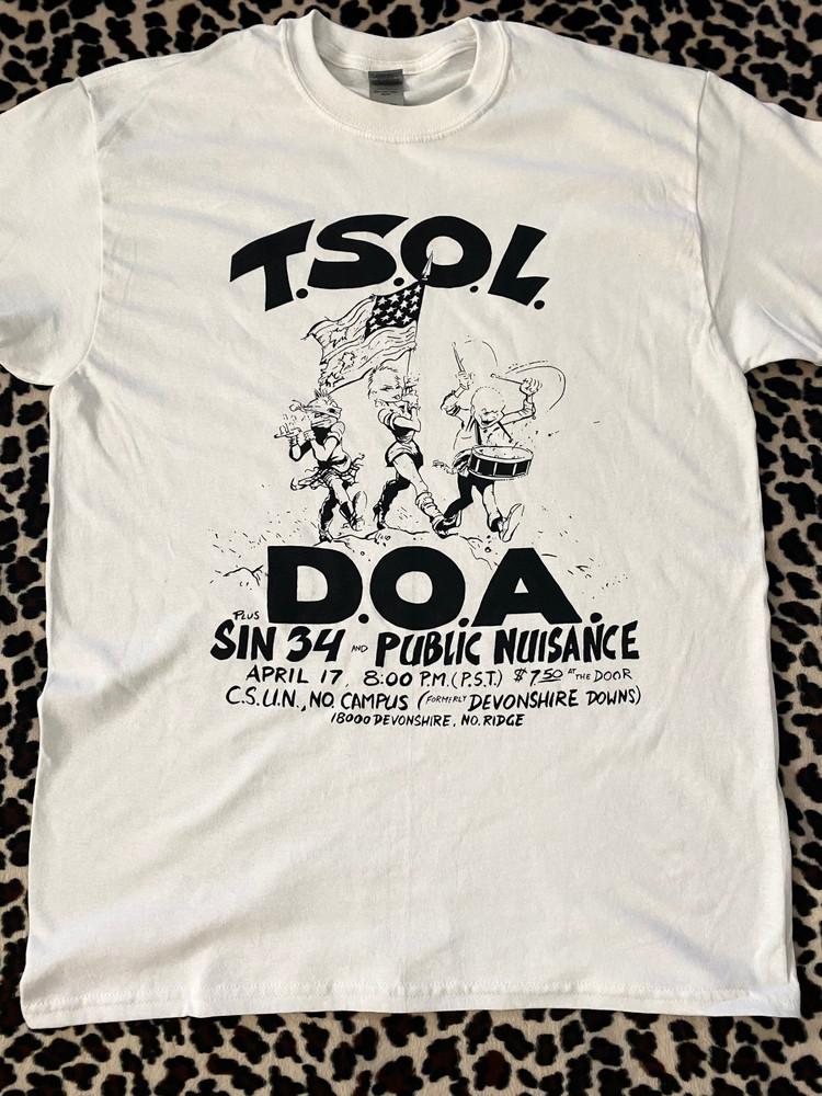 TSOL D.O.A. Винтажная футболка Летчик Унисекс Подарок FL0197 Футболка унисекс L