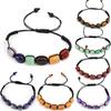 Hand-Woven Colorful Crystal Bracelet Rectangular Stone Yoga Bracelet B62