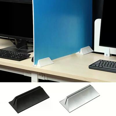 1pc Desktop Screen Plastic Clip Furniture Glass Baffle Fixing Clamp Removable Support Brackets Office Desk Isolation Board Base