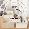 Portable 3 Layer Storage Box Clear Tackle Box Fishing Gear Art Craft Organizer  Bead Storage