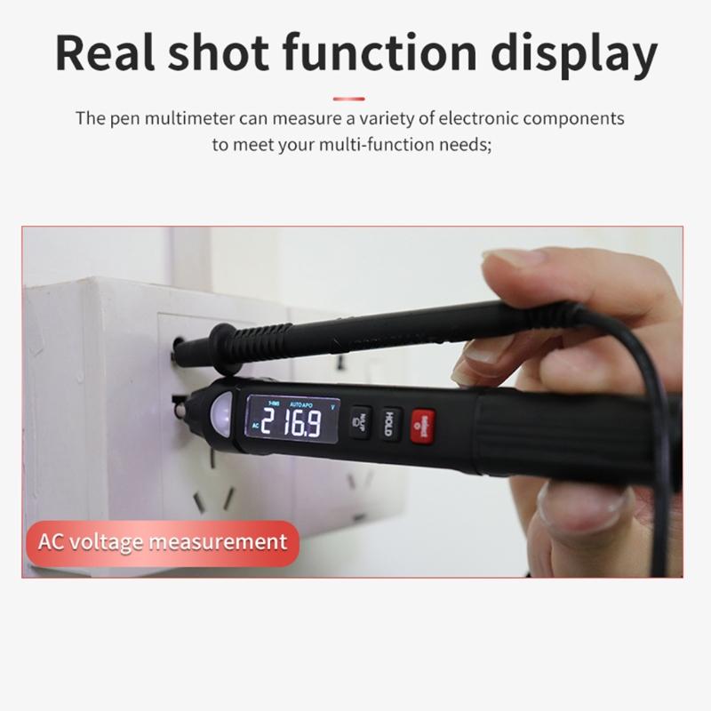 Voltage Testers Non-Contact Electrical Tester Phase Sequence Meter Electric Compact Pen with NCV LED Flashlight