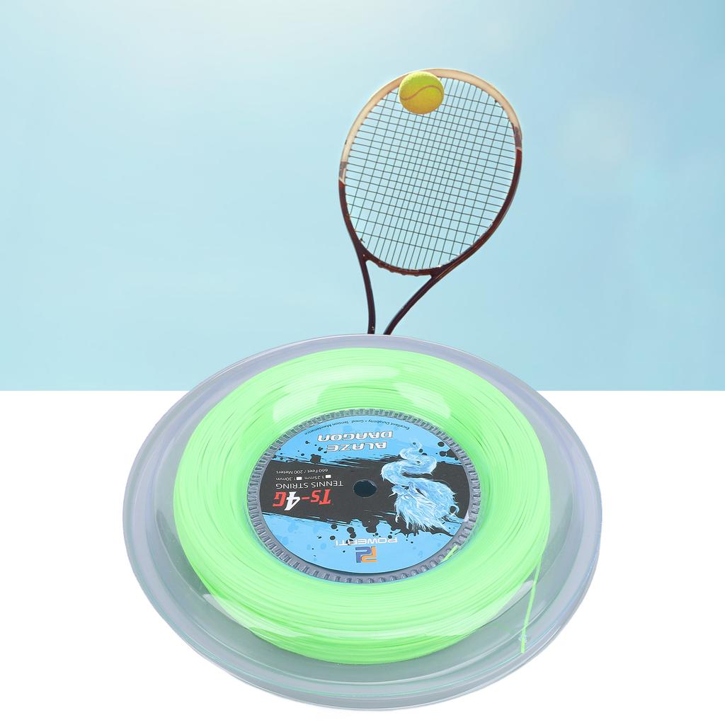 Polyester Tennis String Tennis String Polyester 200m Reel Tennis Racket String for Training Fluorescent Green Tennis String Reel