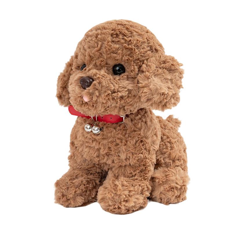 253545Cm Bell Teddy Dog Doll Long Plush Puppy Toy Brown Beige Cartoon Cute Animal Tongue Out Plushie Birthday Gift