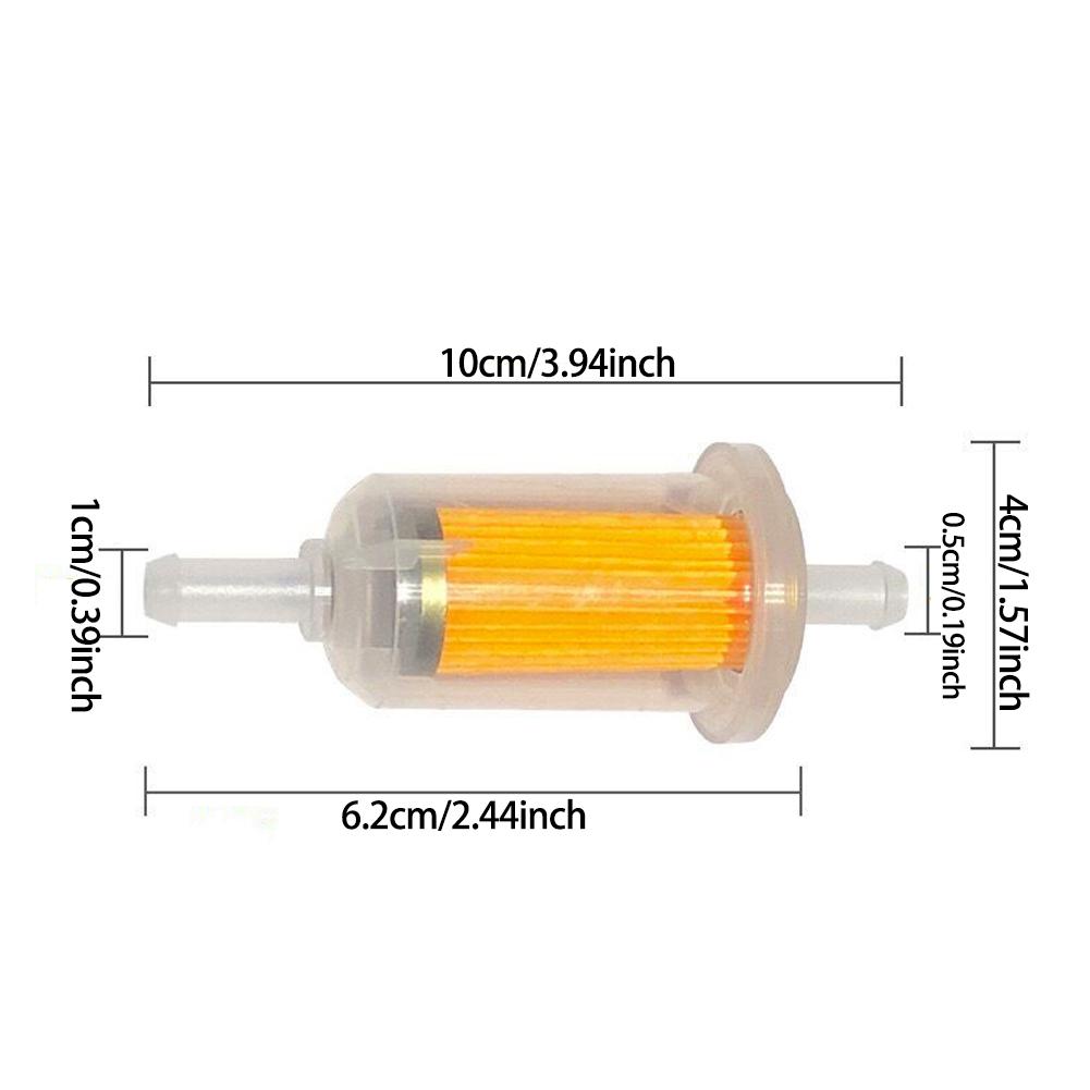 10mm Motorcycle Large-Bore Fuel Filter for ATV Dirt Bike Extended Gasoline & Diesel Filter Cup Fuel Strainer