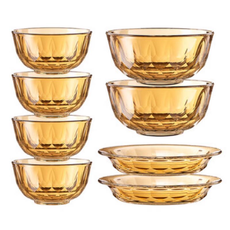 LocknLock Amber Glass 8-Piece Tableware Set