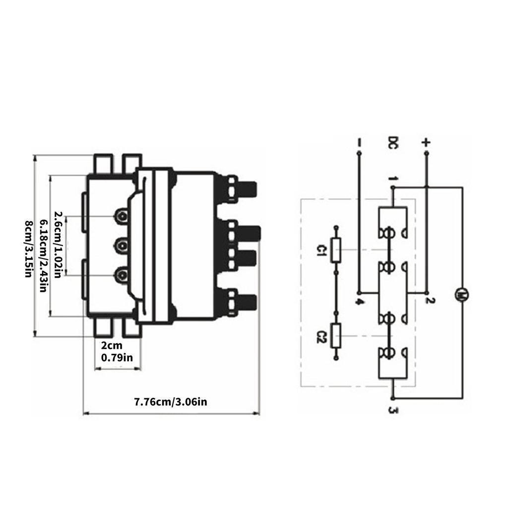 Automotive 250A 12V Winch Control Relays Corrosion Resistant Winch Relays Solenoid Universal For Vehicle Upgrades
