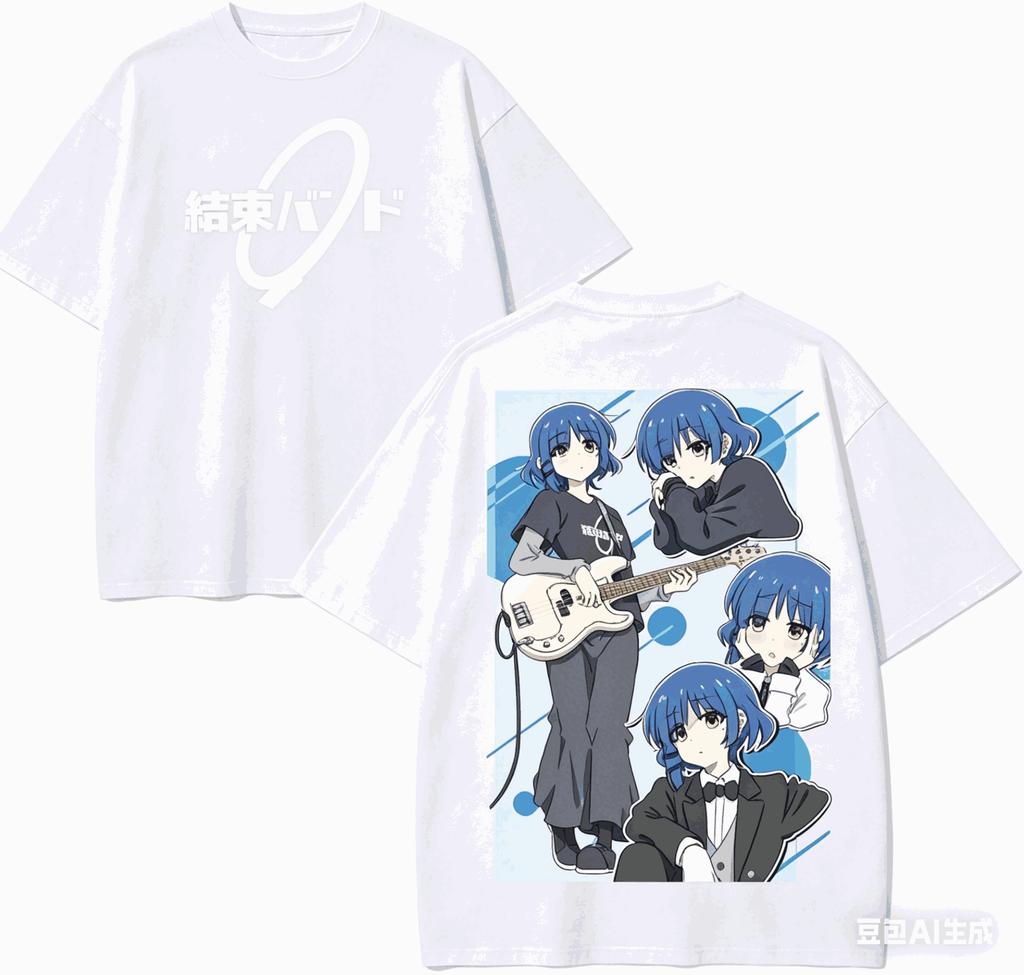 Bocchi the Rock! T Shirt Personality Clothes New Model Anime T-shirt Yearround Clothing Plus Size Unisex Streetwear Trendy Couples