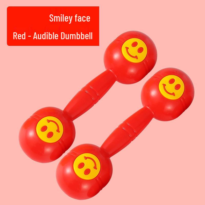 Children's Large Sounding Plastic Dumbbells for Dance and Exercise