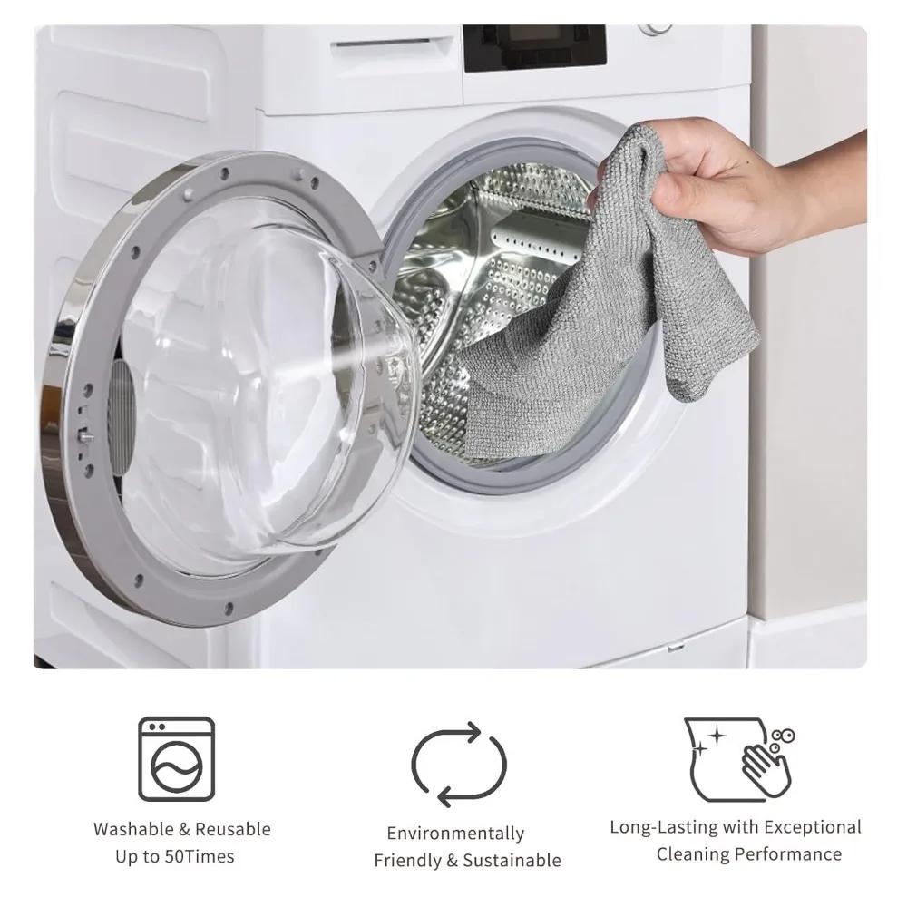 20PCS/roll Microfiber Towel Reusable Household Cleaning Cloth Non Stick Oil Tableware Cleaning Kitchen Towel Kitchen Accessories