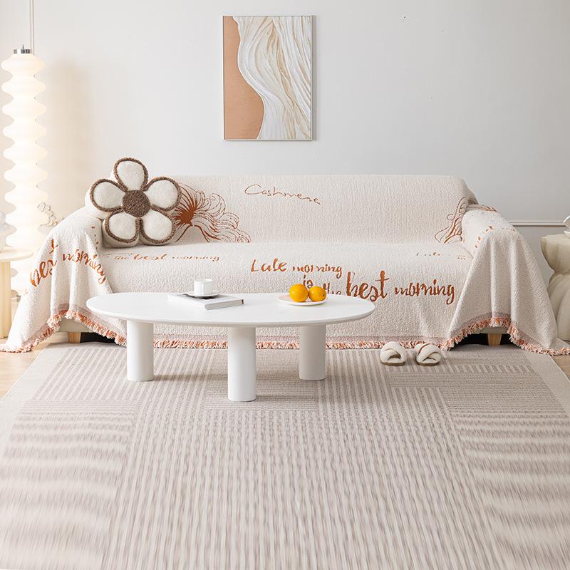 

Ins простой чехол для дивана, полностью покрытый цветок, глядя вверх, High Sense, полотенце для дивана, пыленепроницаемый, универсальный чехол для дивана, чехол для дивана 180*150cm оранжевый