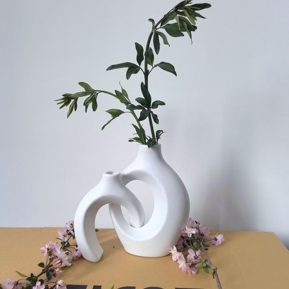2 Stück/Paar Abnehmbare Imitation Keramik Vase Minimalistisches Vasenset Blumenvase Büro