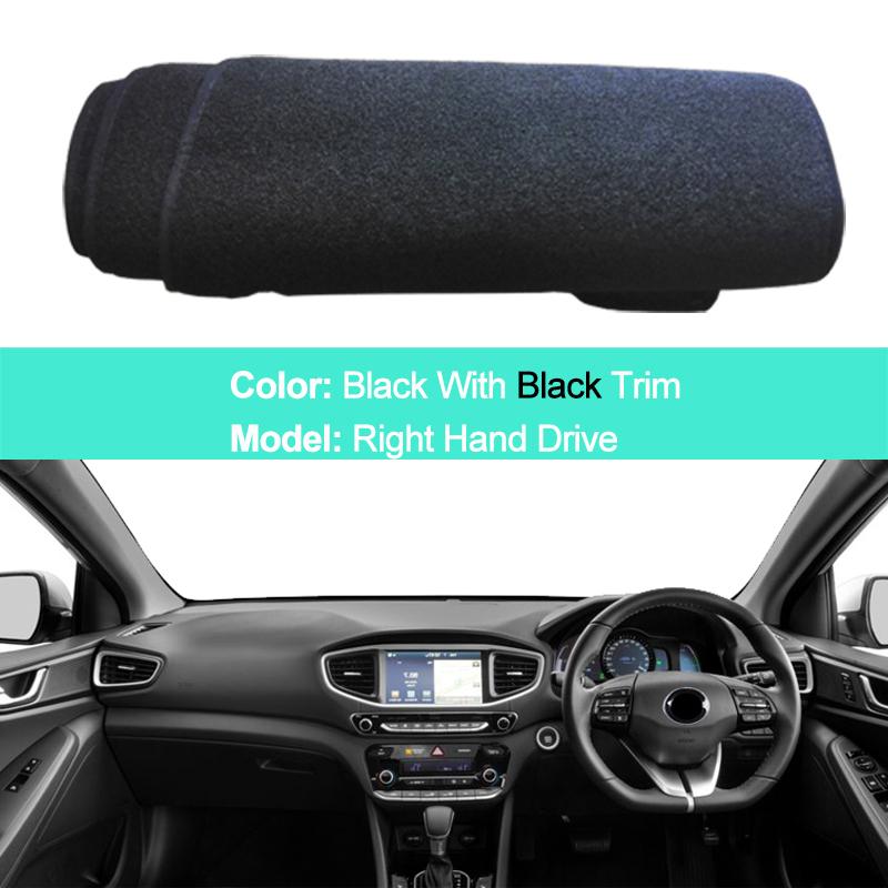 2 Layer Car Dashboard Cover Carpet For Hyundai IONIQ 2016 2017 2018  LHD RHD Rug Dash Mat  Cushion Anti-Sunshade Pad