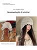 Summer Ethnic Style Knitted Hat with Hollow Pearl Tassel Pendant - Retro Face-Showing Design for Women