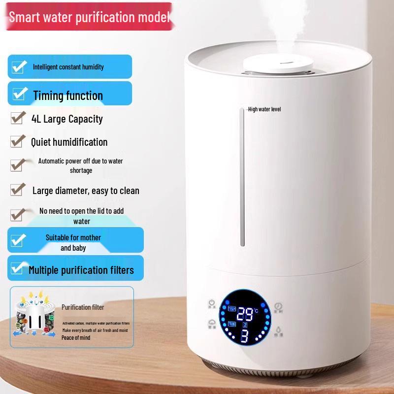 Silent Household Aromatherapy Humidifier for Bedroom, Suitable for Pregnant Women & Babies, Customizable Mist Settings