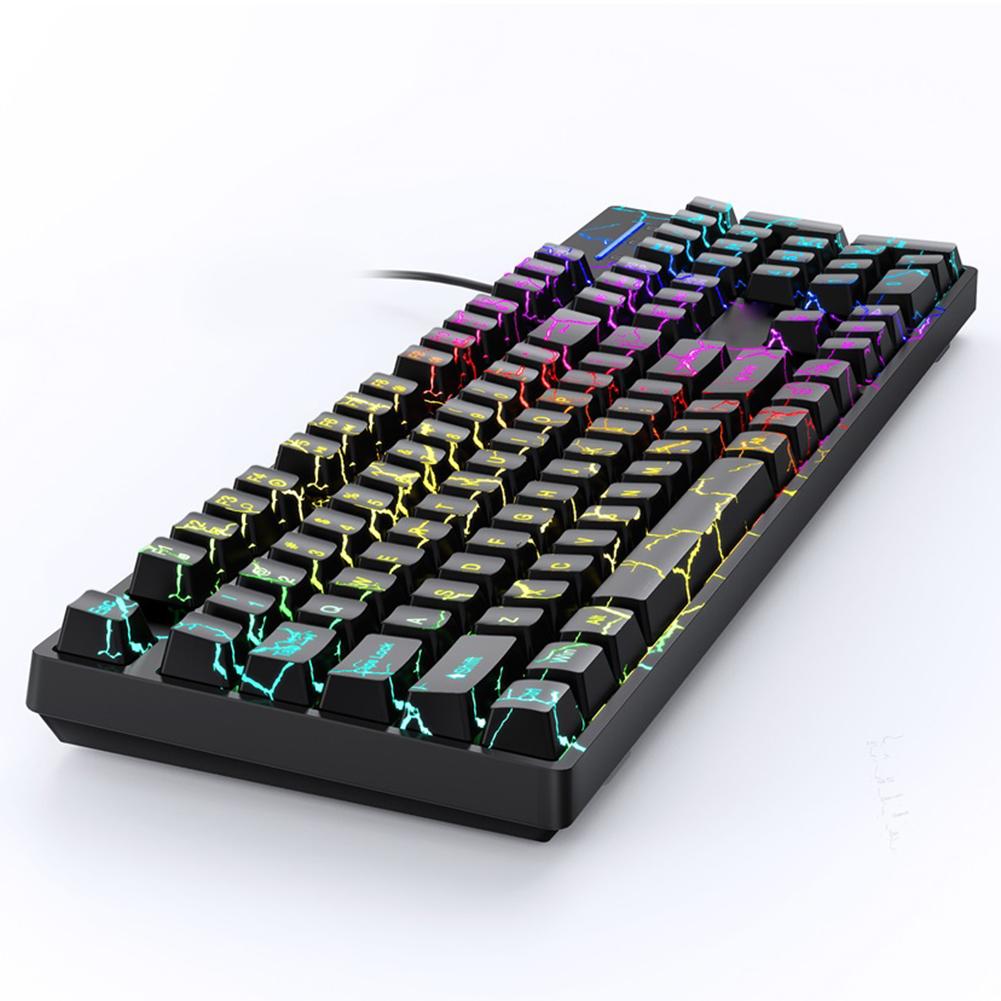 Wired USB Gaming Keyboard and Mouse Ergonomic Keyboard RGB Backlit Computer Keyboard 1.4M Compact PC Keyboard for Laptop Desktop