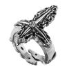 Artemis Classic Layered Cross Silver Silver Accessories for Men and Brand Silver 925 Ring, Ring, ACR0286, Women, Jewelry, Ring,