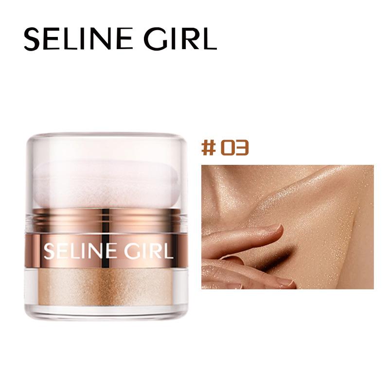 SELINE GIRL Fairy Highlight Pat Powder Face Body Whole Body Blush Grooming Powder Brightening Loose Powder