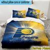 3pcs Custom Name Pacers Basketball Team  Bedding Set Includes 1 Duvet Cover & 2 Pillowcases for All Seasons Dormitory Home Decor Christmas Gifts
